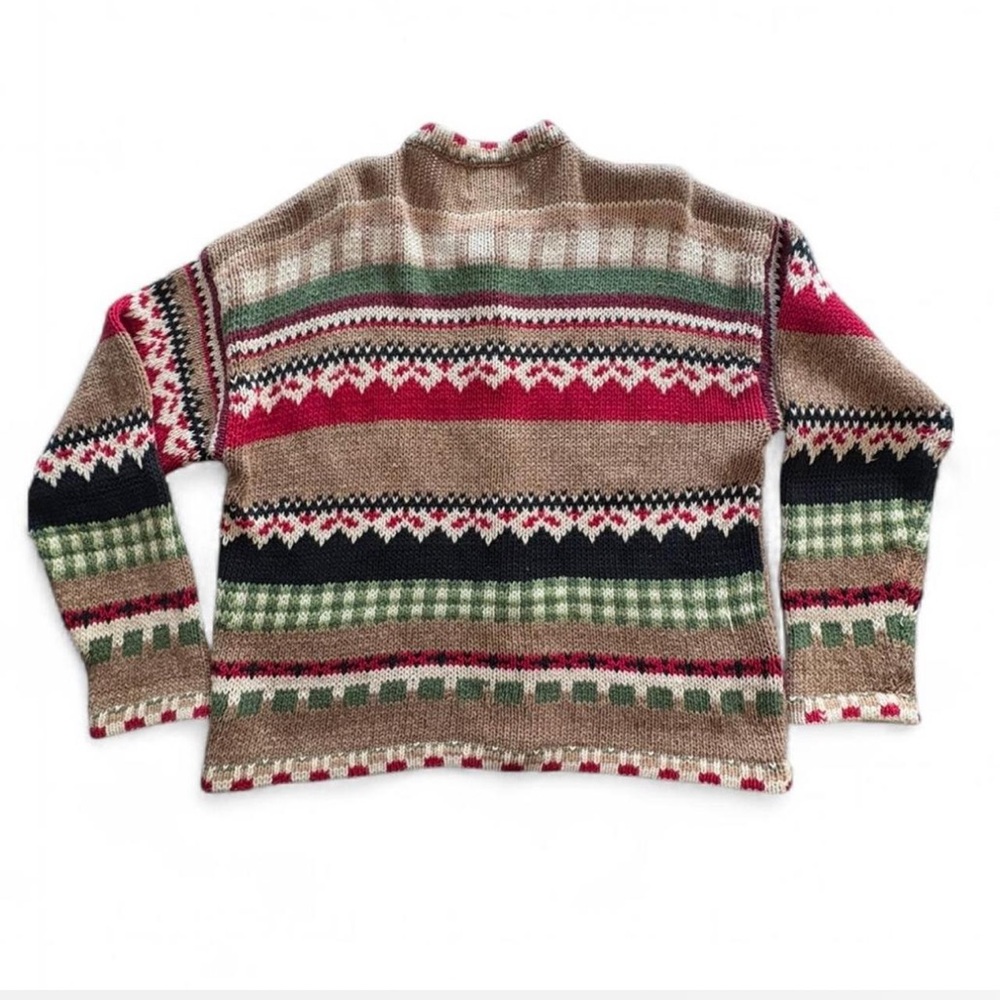 Women's Patchwork Cardigan Sweater - image 2